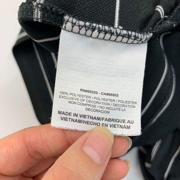 Nike Golf Shirt Mens XL Extra Large Black Striped Quick Dry Performance Dri Fit - Picture 10 of 13